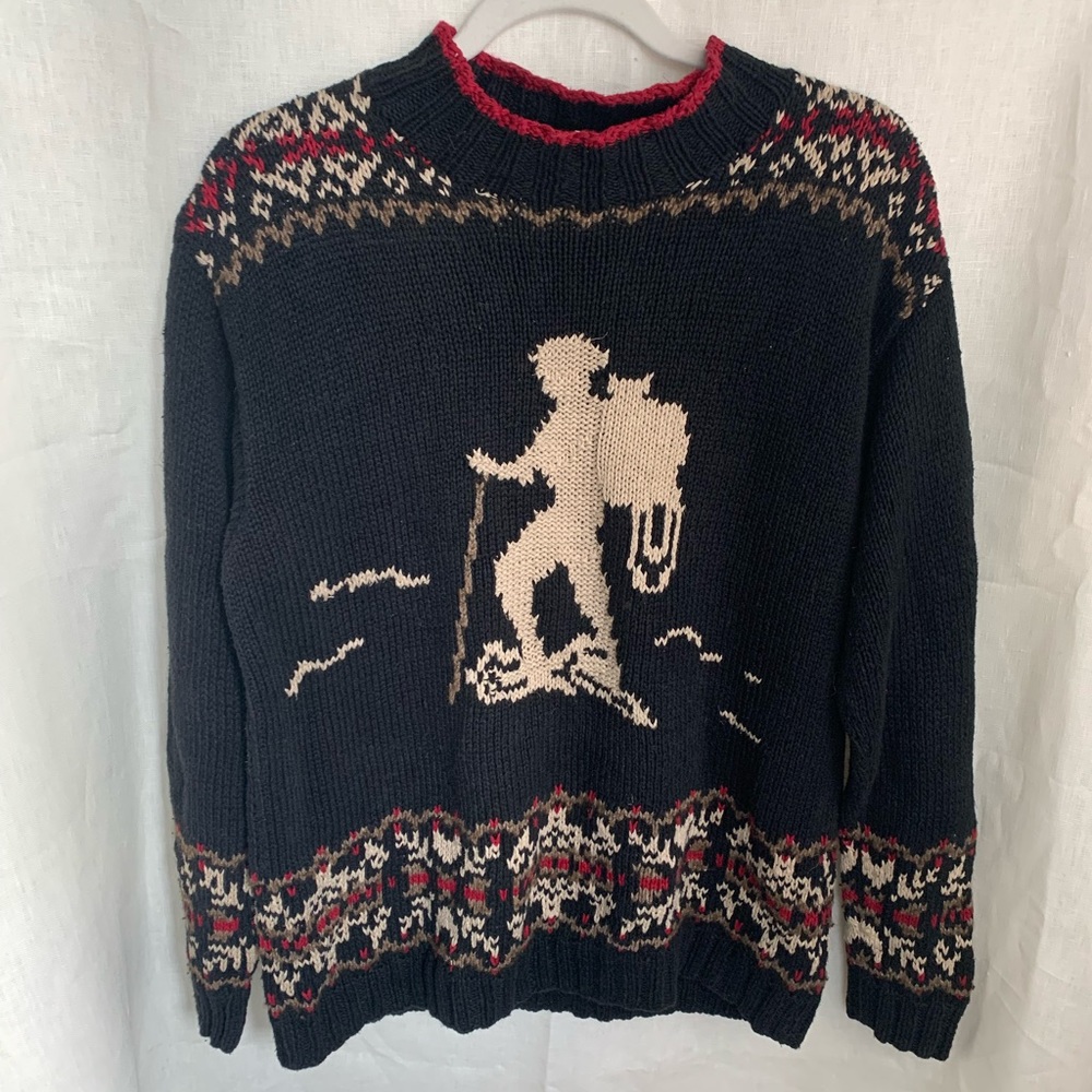 Vintage Hand Knit Eddie Bauer Fair Isle Sweater